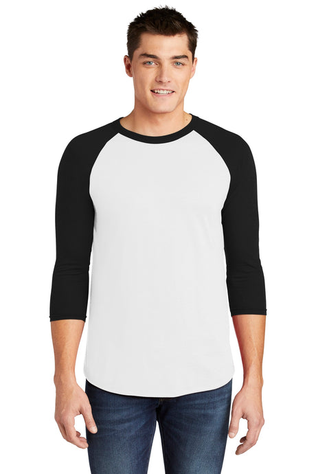 American Apparel Men's Poly-Cotton 3/4-Sleeve Raglan T-Shirt American Apparel
