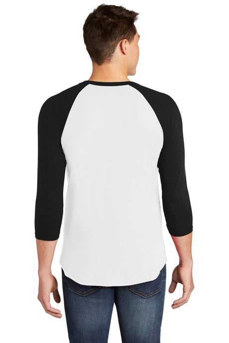 American Apparel Men's Poly-Cotton 3/4-Sleeve Raglan T-Shirt American Apparel