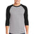 American Apparel Men's Poly-Cotton 3/4-Sleeve Raglan T-Shirt American Apparel
