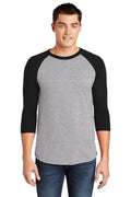 American Apparel Men's Poly-Cotton 3/4-Sleeve Raglan T-Shirt American Apparel