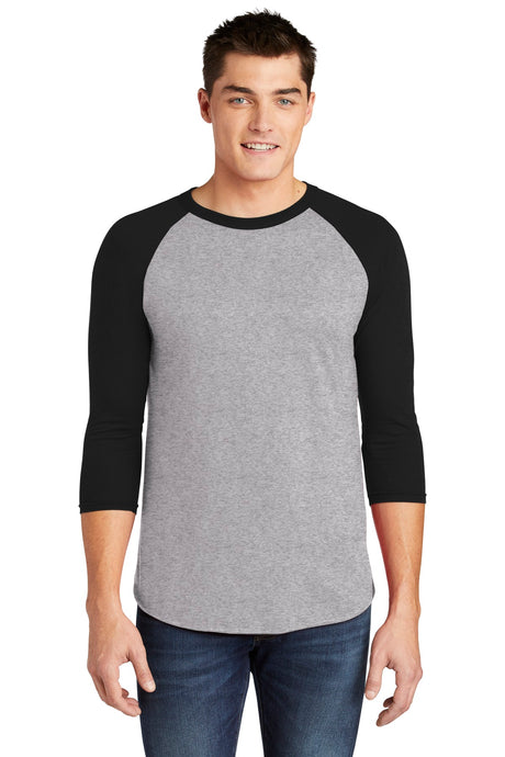American Apparel Men's Poly-Cotton 3/4-Sleeve Raglan T-Shirt American Apparel