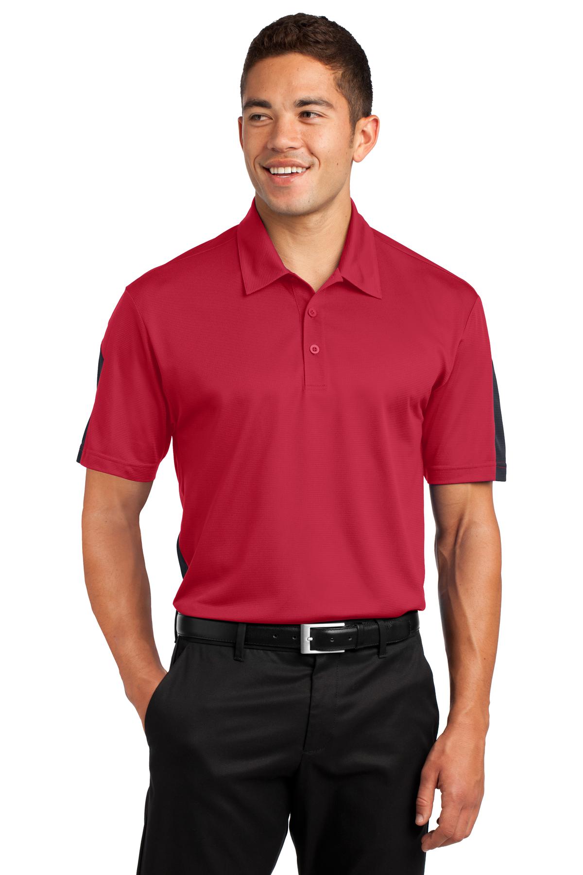 Sport-Tek Men's PosiCharge Active Textured Colorblock Polo
