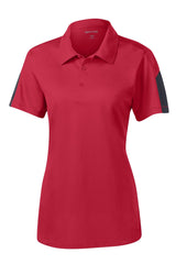 Sport-Tek Women's PosiCharge Active Textured Colorblock Polo LST695