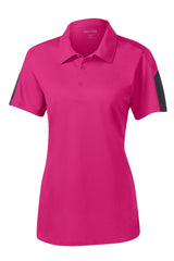 Sport-Tek Women's PosiCharge Active Textured Colorblock Polo LST695