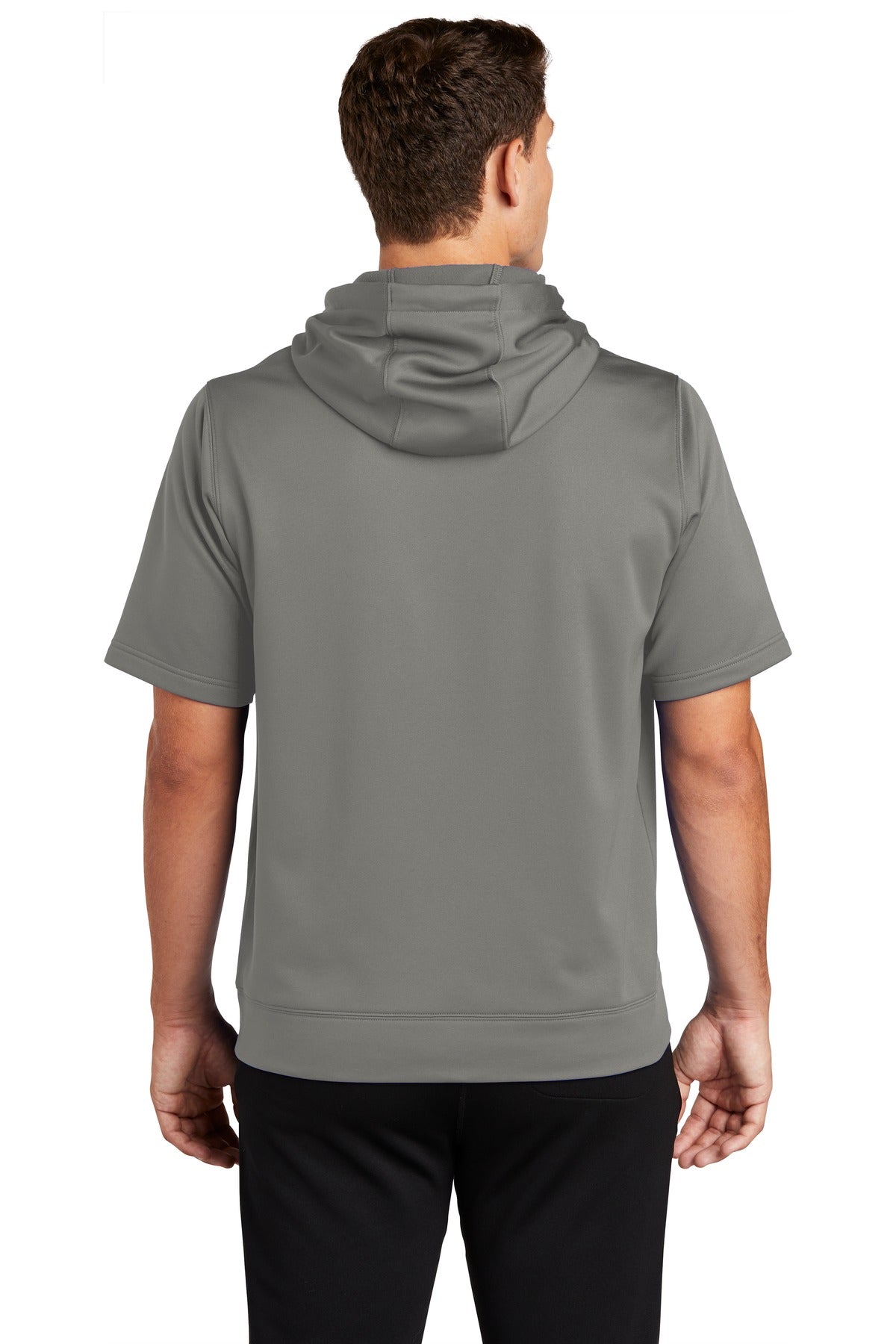 Sport-Tek Men's Sport-Wick Fleece Short Sleeve Hooded Pullover