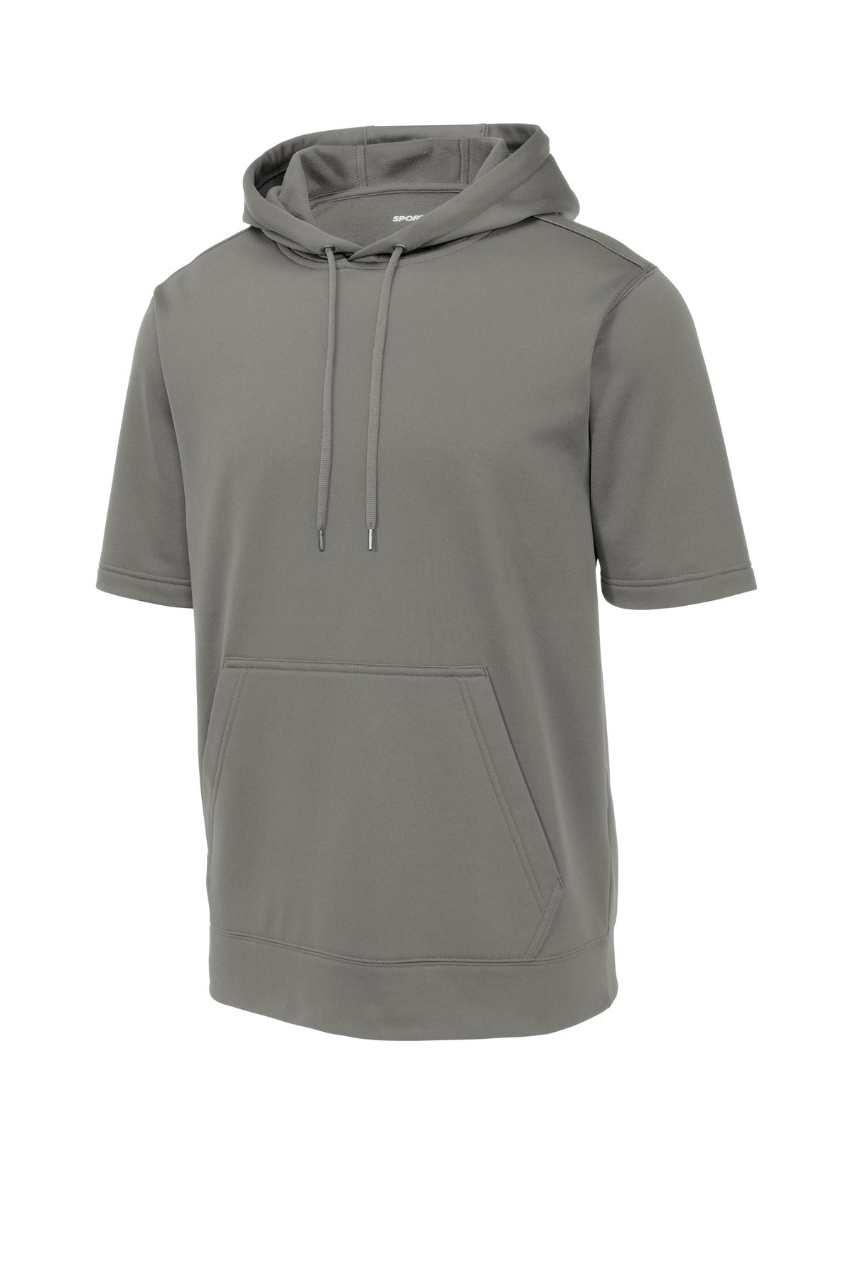 Sport-Tek Men's Sport-Wick Fleece Short Sleeve Hooded Pullover