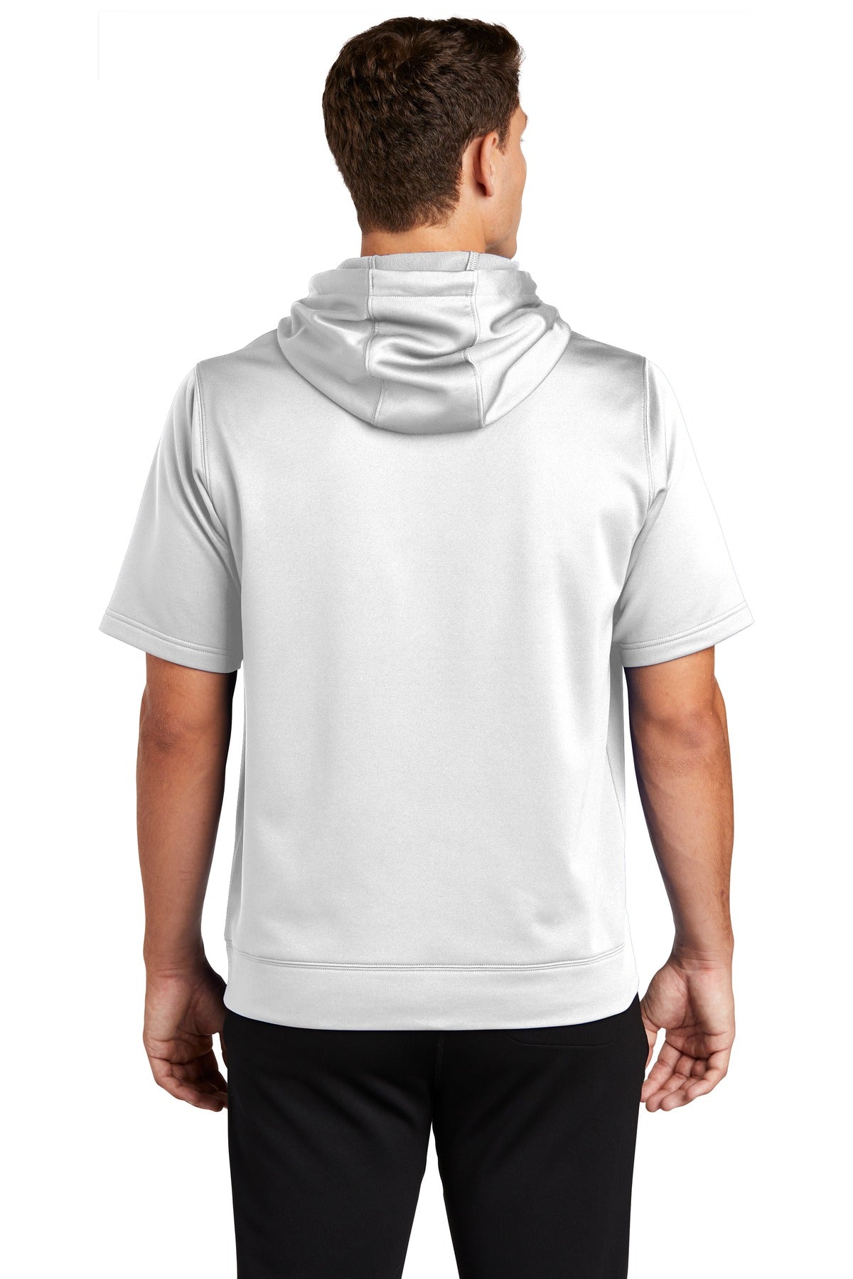 Sport-Tek Men's Sport-Wick Fleece Short Sleeve Hooded Pullover