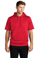 Sport-Tek Men's Sport-Wick Fleece Short Sleeve Hooded Pullover