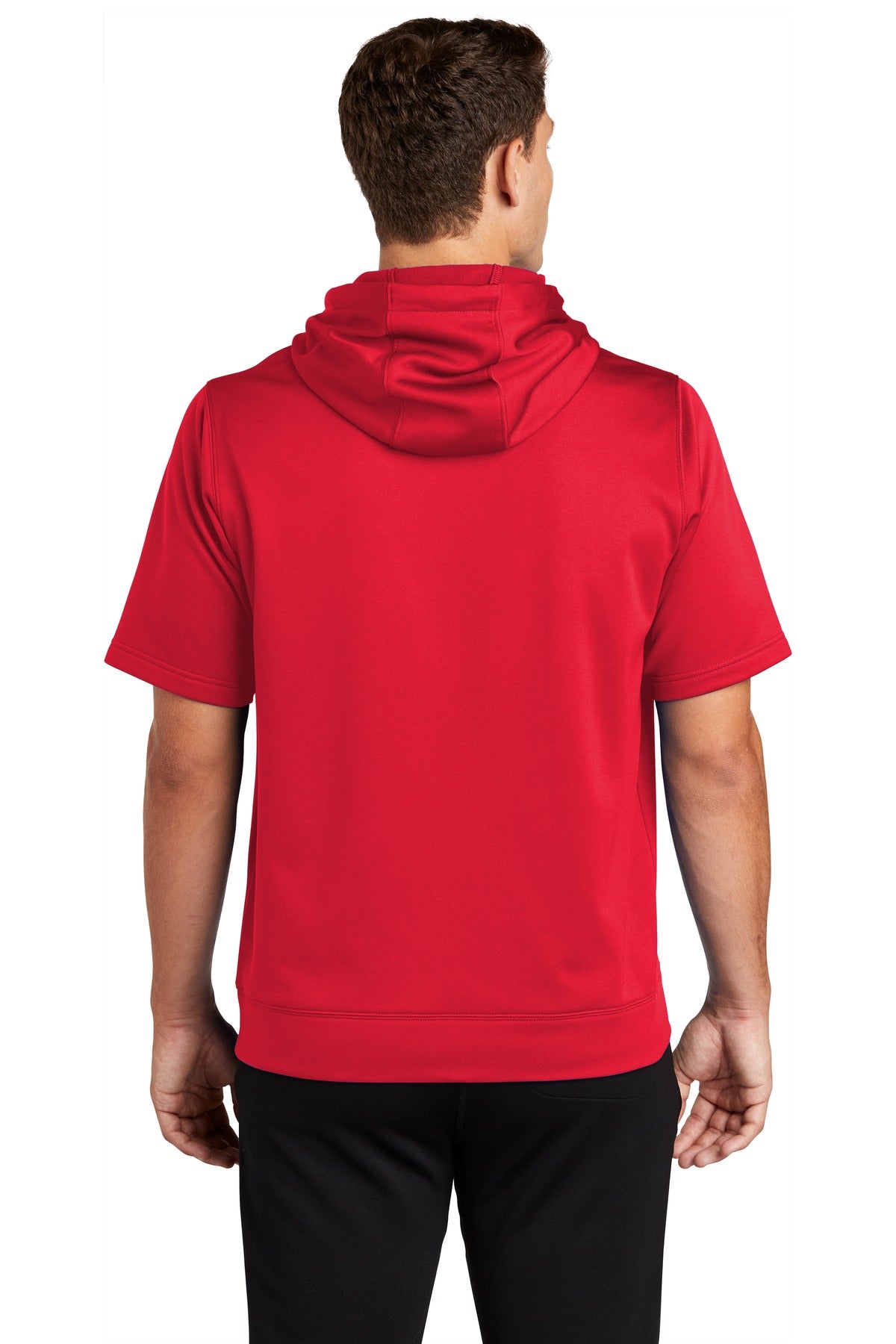 Sport-Tek Men's Sport-Wick Fleece Short Sleeve Hooded Pullover