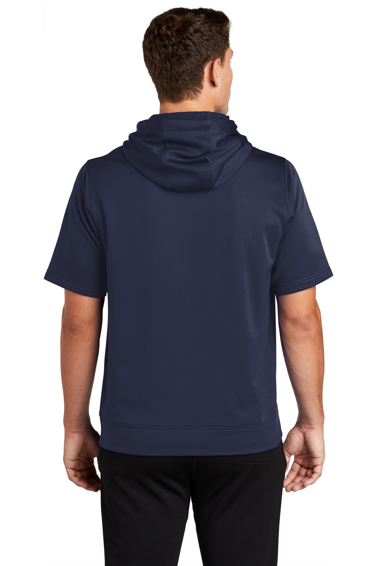 Sport-Tek Men's Sport-Wick Fleece Short Sleeve Hooded Pullover