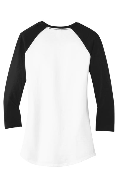 District Women's Fitted Very Important Tee 3/4-Sleeve Raglan. DT6211