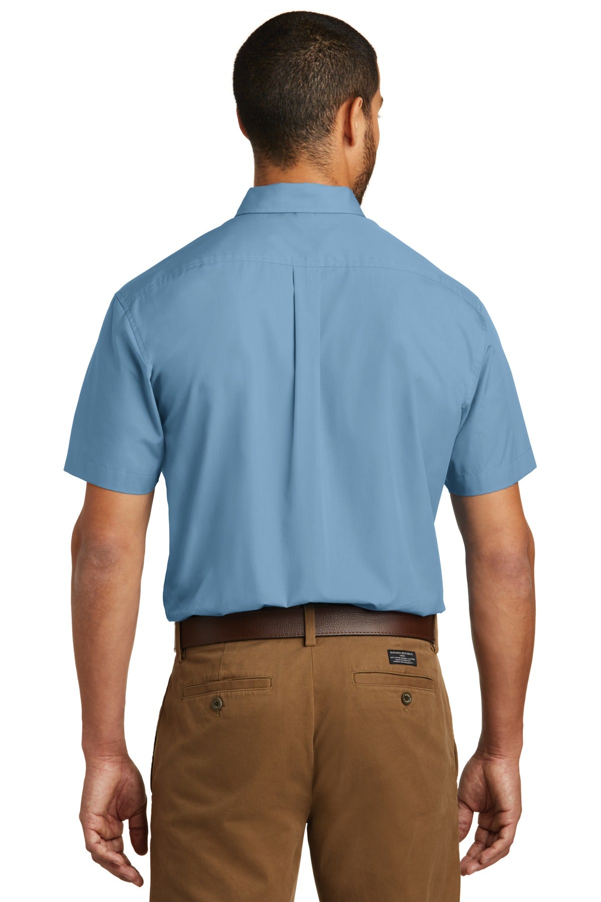 Port Authority Men's Short Sleeve Carefree Poplin Shirt. W101