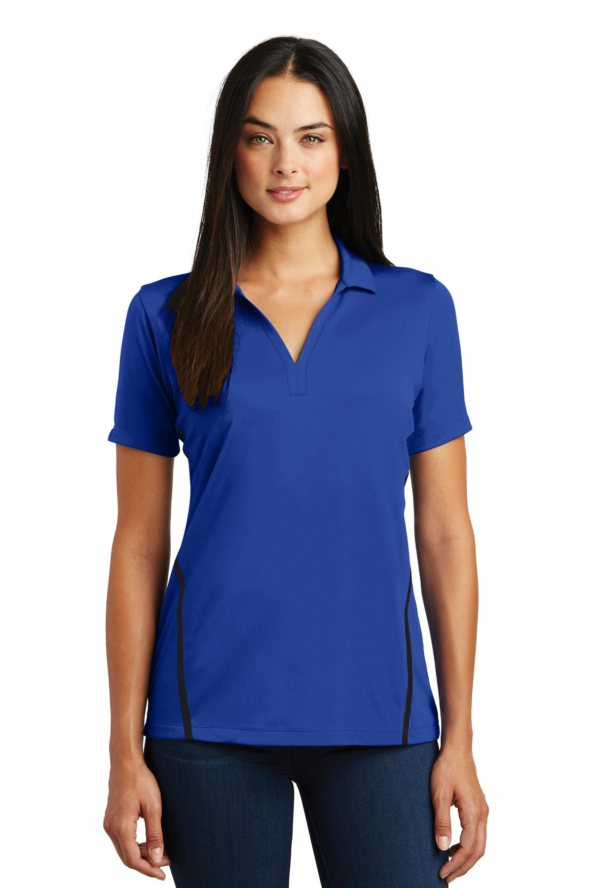 Sport-Tek Women's Contrast PosiCharge Tough Polo. LST620