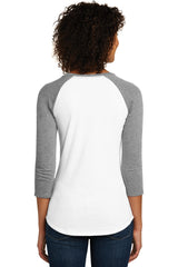 District Women's Fitted Very Important Tee 3/4-Sleeve Raglan. DT6211 District