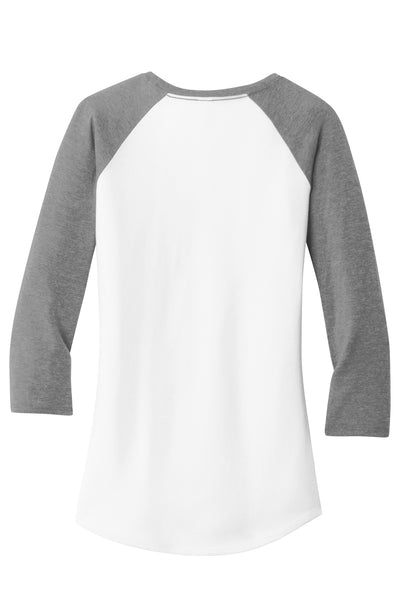 District Women's Fitted Very Important Tee 3/4-Sleeve Raglan. DT6211