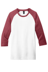 District Men's Very Important Tee 3/4-Sleeve Raglan. DT6210 District