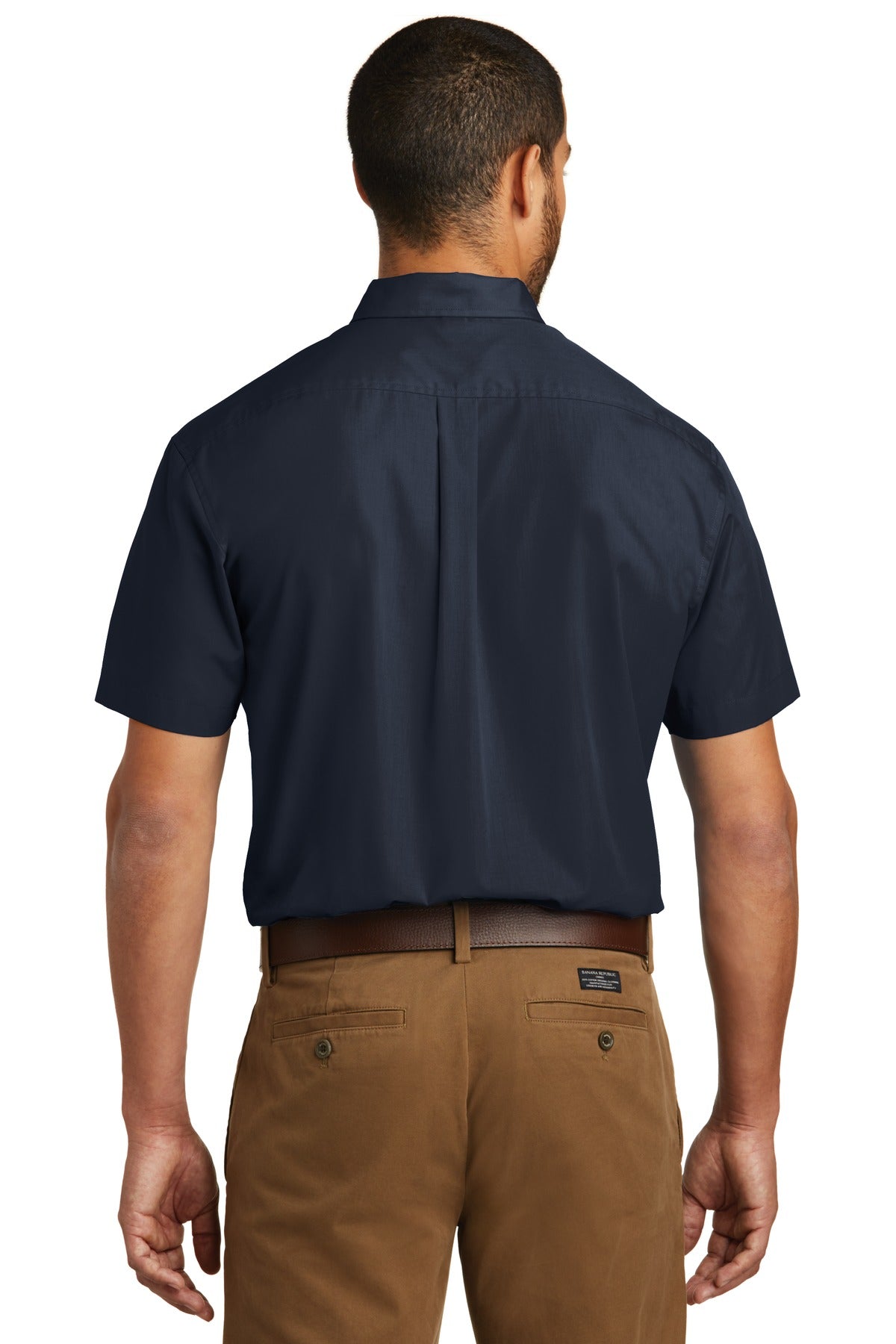 Port Authority Men's Short Sleeve Carefree Poplin Shirt. W101