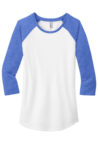 District Women's Fitted Very Important Tee 3/4-Sleeve Raglan. DT6211
