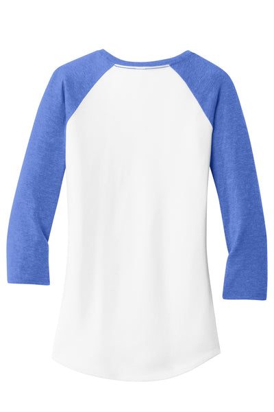 District Women's Fitted Very Important Tee 3/4-Sleeve Raglan. DT6211
