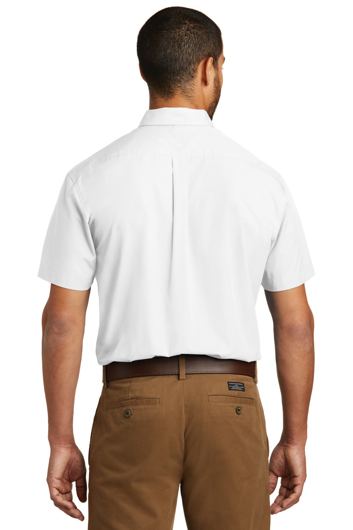 Port Authority Men's Short Sleeve Carefree Poplin Shirt. W101