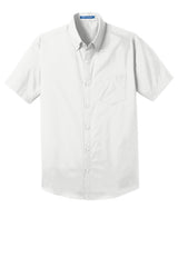 Port Authority Men's Short Sleeve Carefree Poplin Shirt. W101