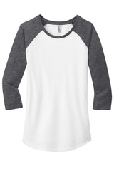 District Women's Fitted Very Important Tee 3/4-Sleeve Raglan. DT6211 District
