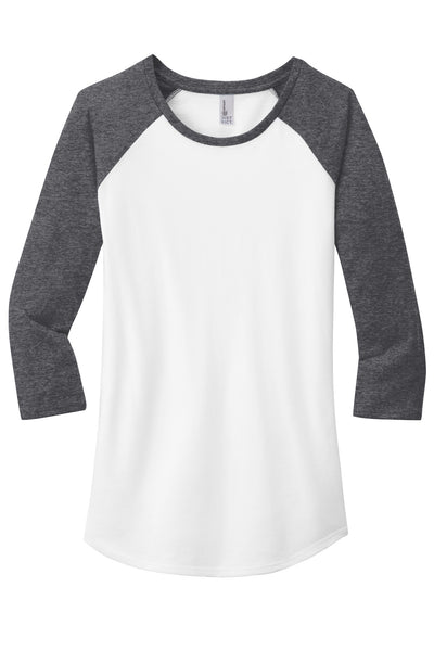 District Women's Fitted Very Important Tee 3/4-Sleeve Raglan. DT6211