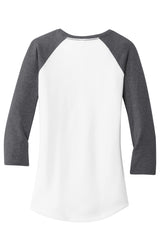 District Women's Fitted Very Important Tee 3/4-Sleeve Raglan. DT6211 District