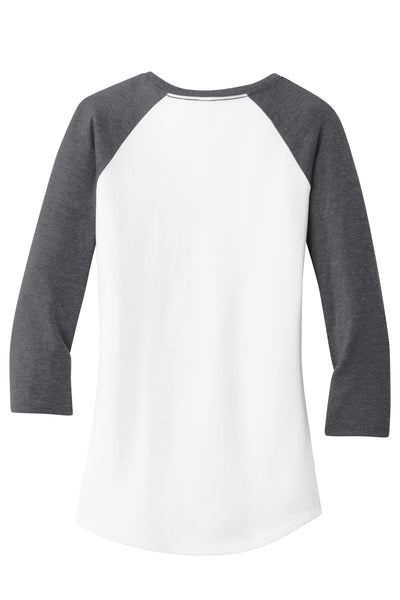 District Women's Fitted Very Important Tee 3/4-Sleeve Raglan. DT6211