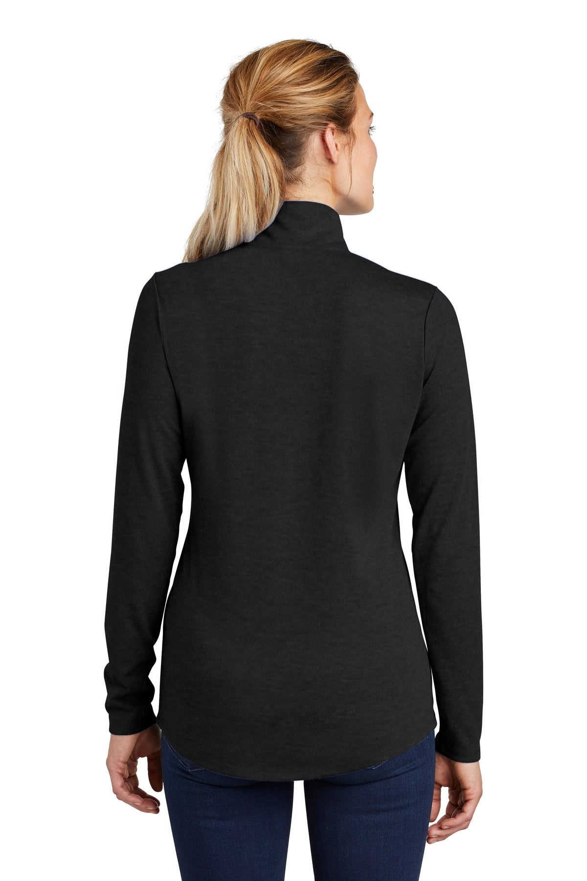 Sport-Tek Women's PosiCharge Tri-Blend Wicking 1/4-Zip Pullover. LST407