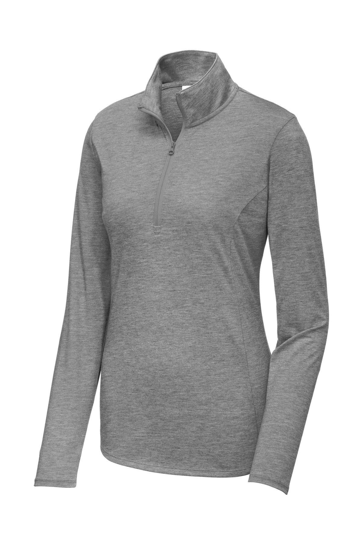 Sport-Tek Women's PosiCharge Tri-Blend Wicking 1/4-Zip Pullover. LST407