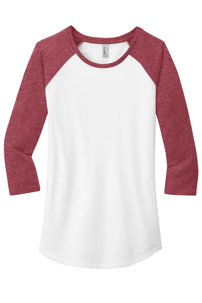 District Women's Fitted Very Important Tee 3/4-Sleeve Raglan. DT6211