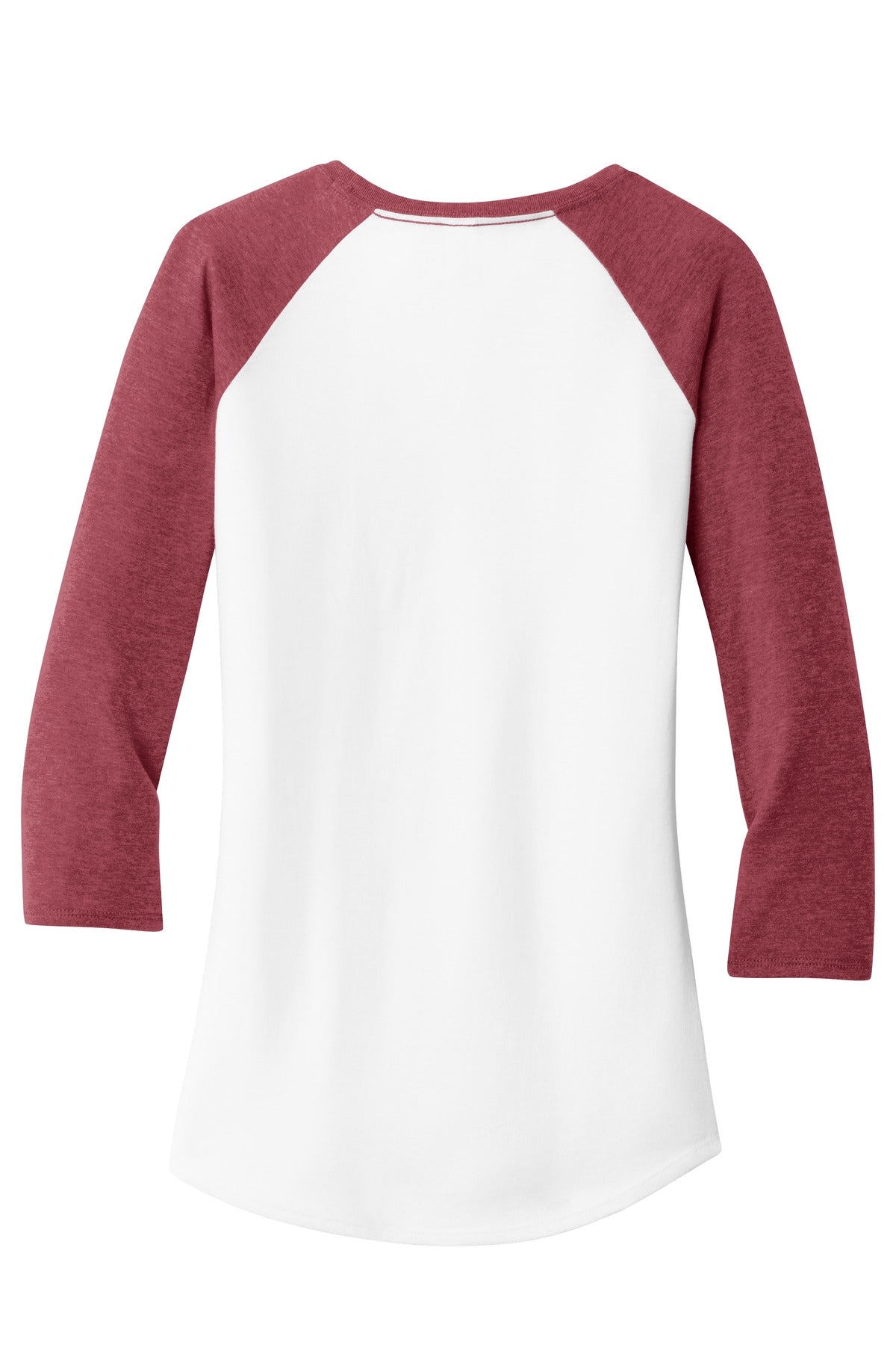 District Women's Fitted Very Important Tee 3/4-Sleeve Raglan. DT6211 District