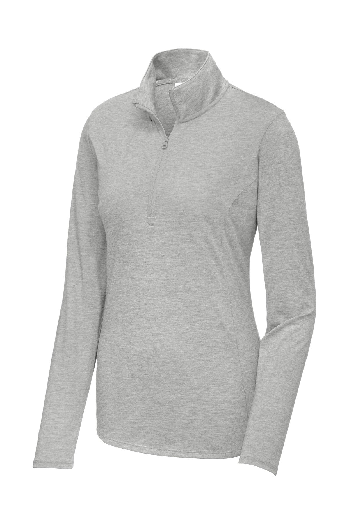 Sport-Tek Women's PosiCharge Tri-Blend Wicking 1/4-Zip Pullover. LST407