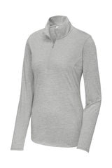 Sport-Tek Women's PosiCharge Tri-Blend Wicking 1/4-Zip Pullover. LST407