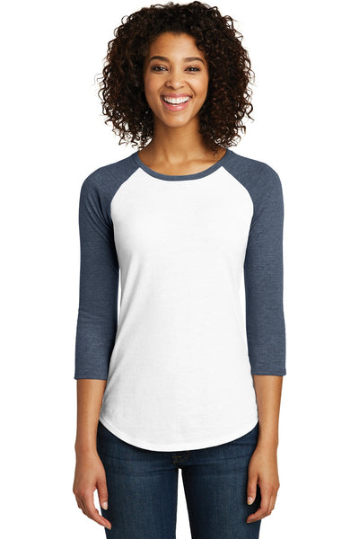District Women's Fitted Very Important Tee 3/4-Sleeve Raglan. DT6211