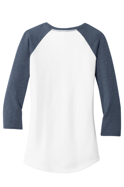 District Women's Fitted Very Important Tee 3/4-Sleeve Raglan. DT6211