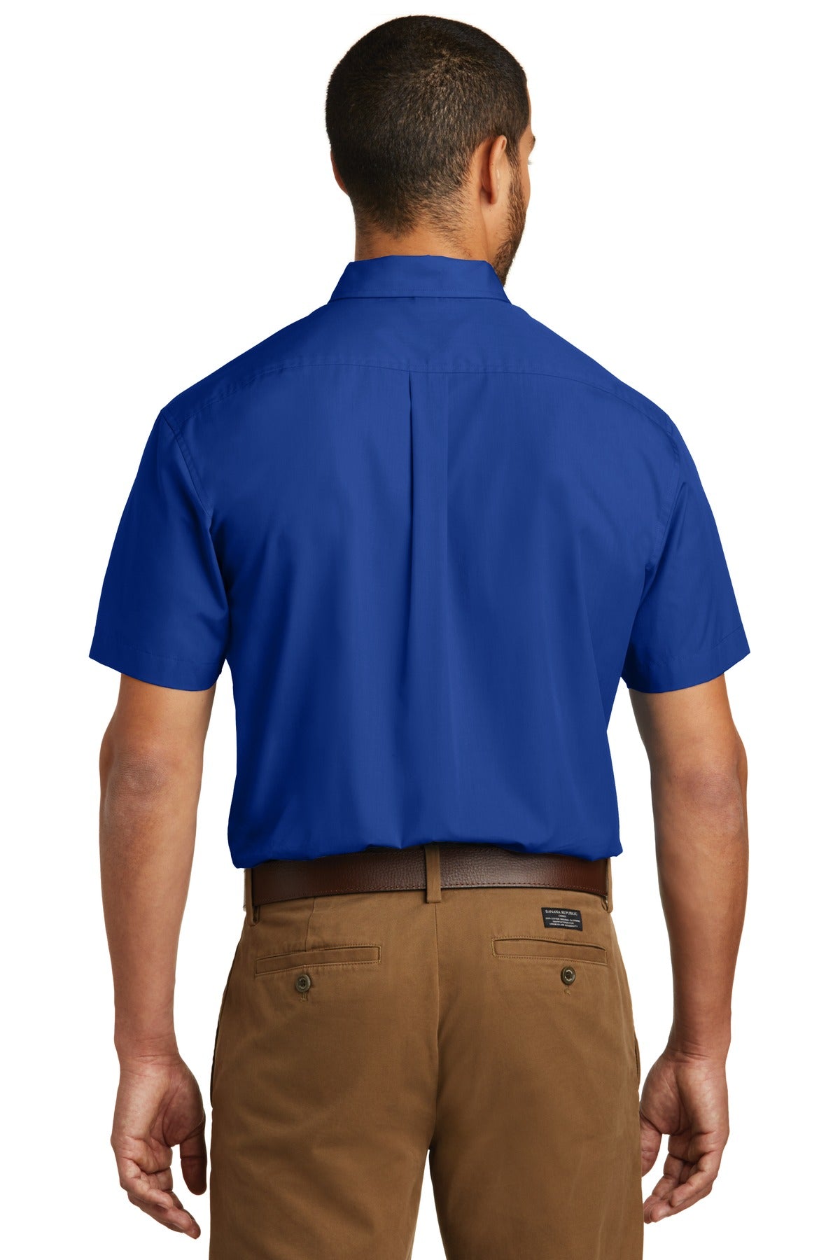 Port Authority Men's Short Sleeve Carefree Poplin Shirt. W101