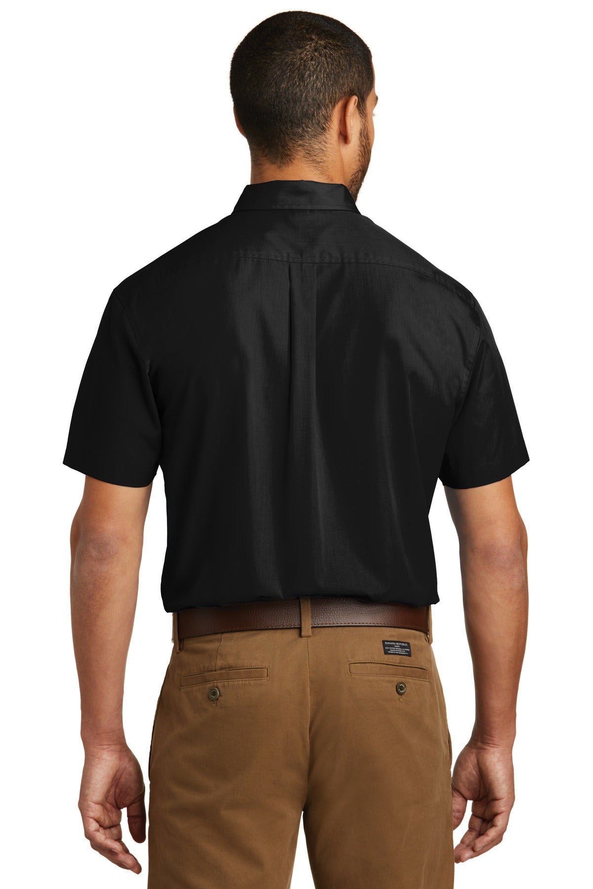 Port Authority Men's Short Sleeve Carefree Poplin Shirt. W101