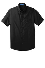 Port Authority Men's Short Sleeve Carefree Poplin Shirt. W101