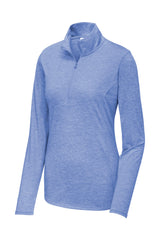 Sport-Tek Women's PosiCharge Tri-Blend Wicking 1/4-Zip Pullover. LST407