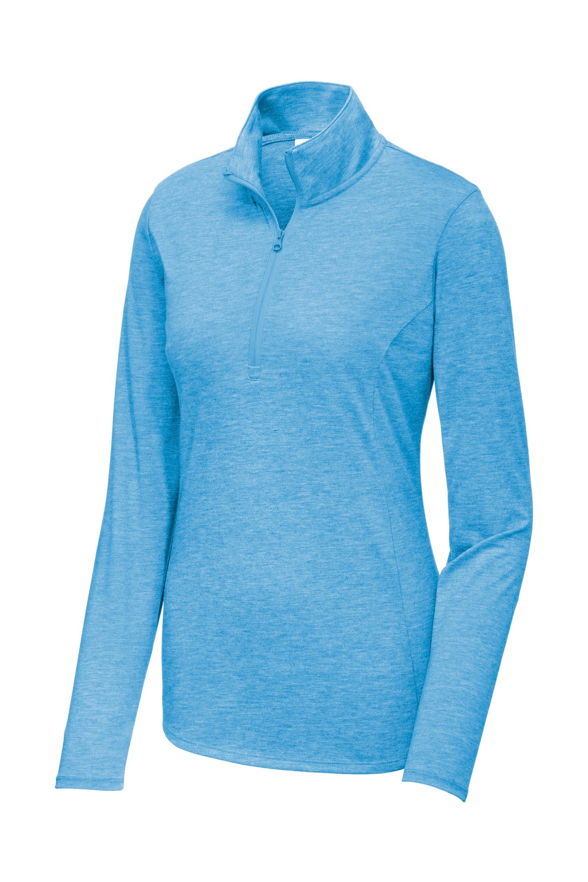 Sport-Tek Women's PosiCharge Tri-Blend Wicking 1/4-Zip Pullover. LST407