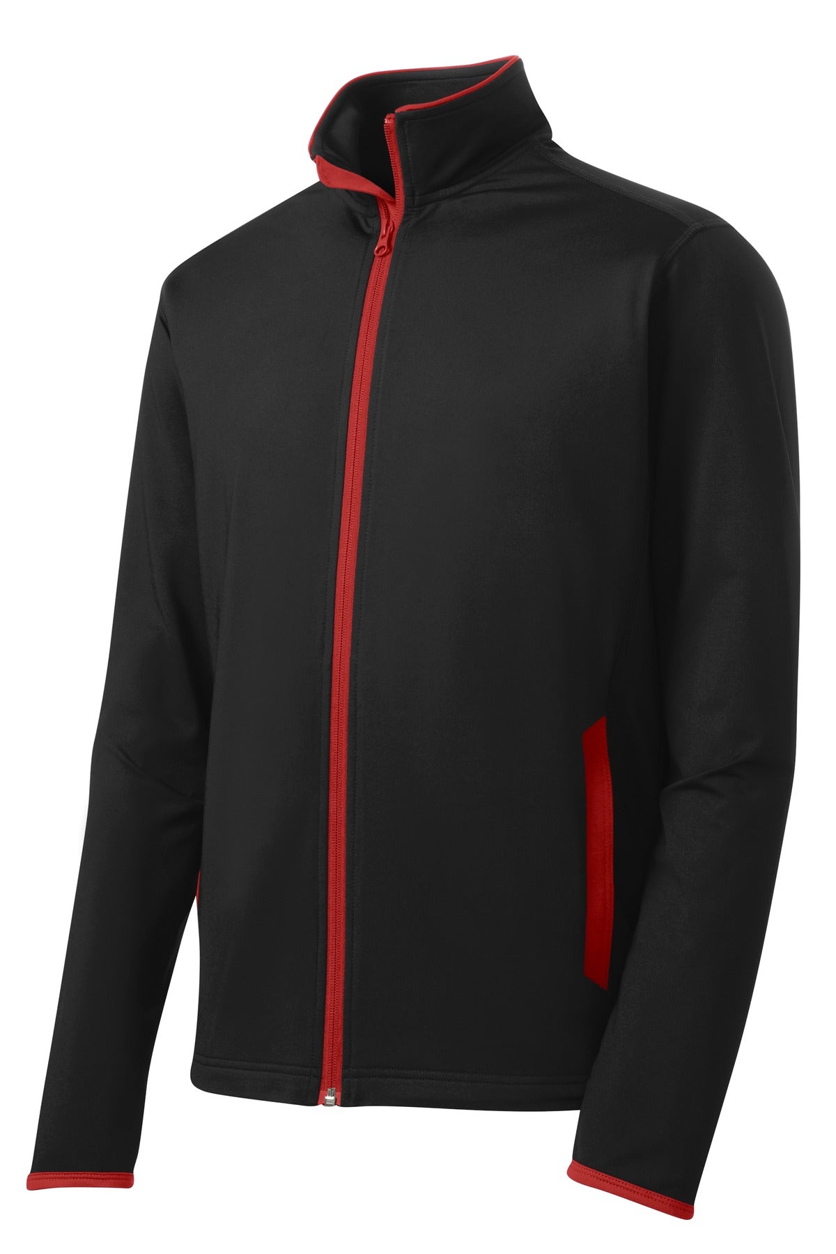 Sport-Tek Men's Sport-Wick Stretch Contrast Full-Zip Jacket