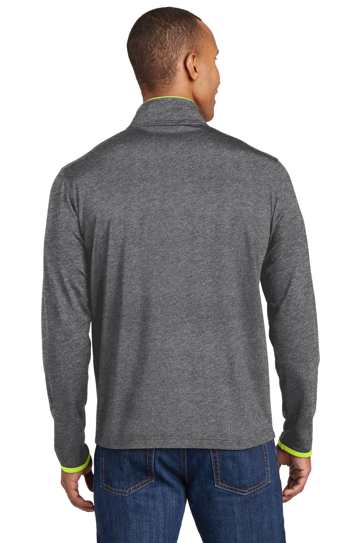 Sport-Tek Men's Sport-Wick Stretch Contrast Full-Zip Jacket