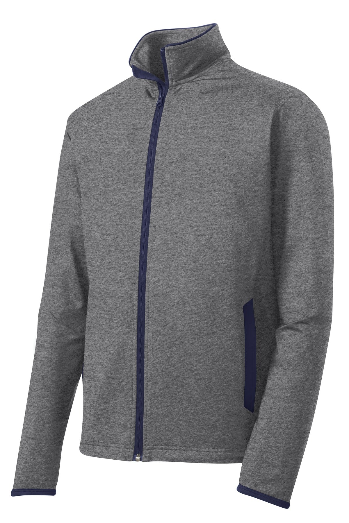 Sport-Tek Men's Sport-Wick Stretch Contrast Full-Zip Jacket