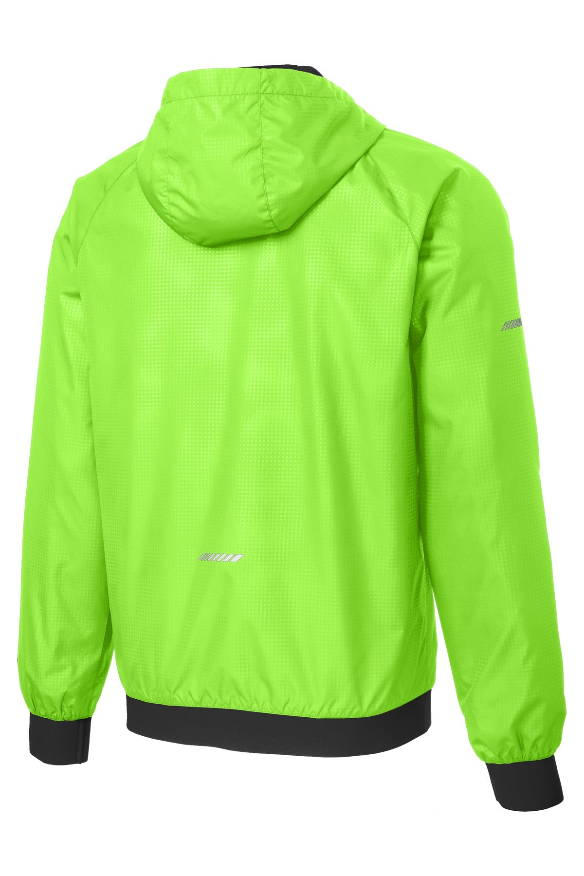 Sport-Tek Men's Embossed Hooded Wind Jacket. JST53