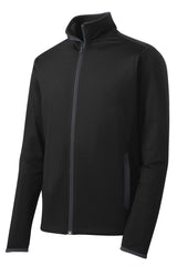 Sport-Tek Men's Sport-Wick Stretch Contrast Full-Zip Jacket