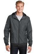 Sport-Tek Men's Embossed Hooded Wind Jacket. JST53