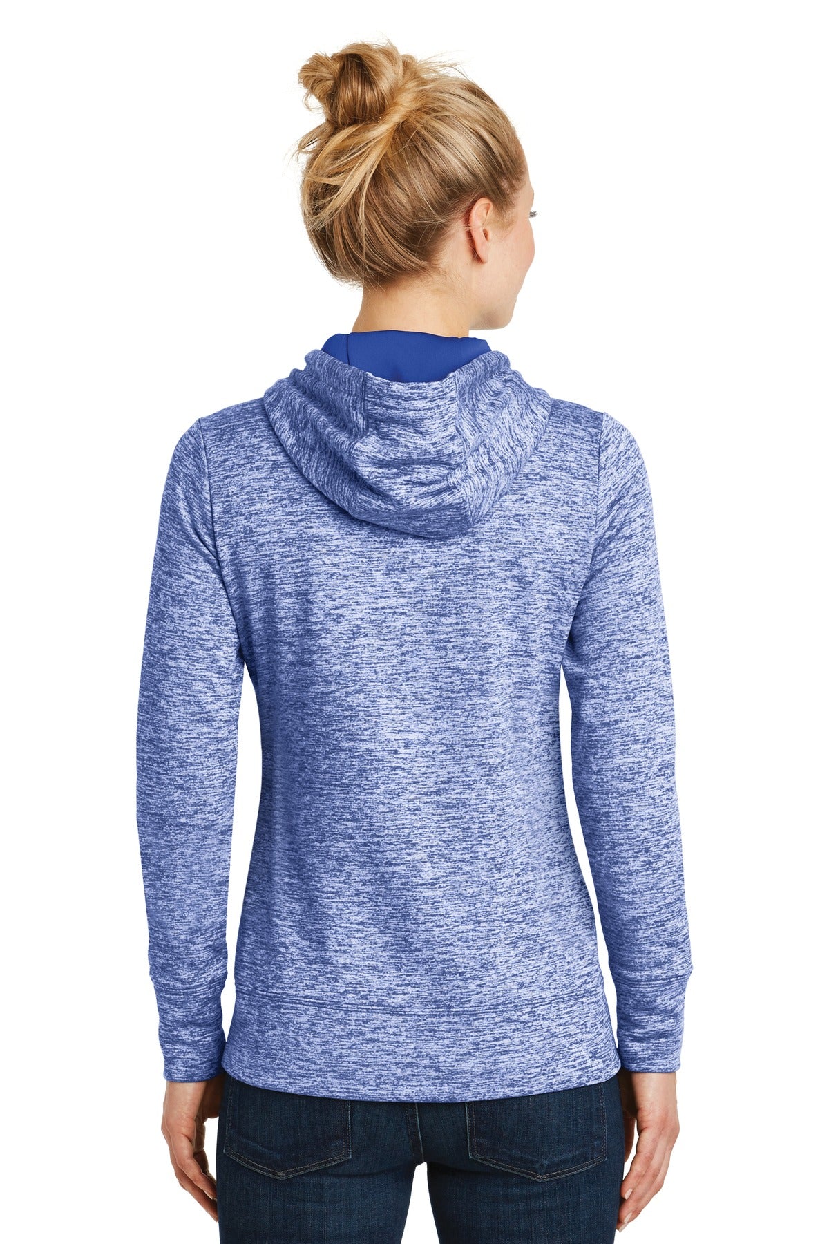 Sport-Tek Women's PosiCharge Electric Heather Fleece Hooded Pullover LST225