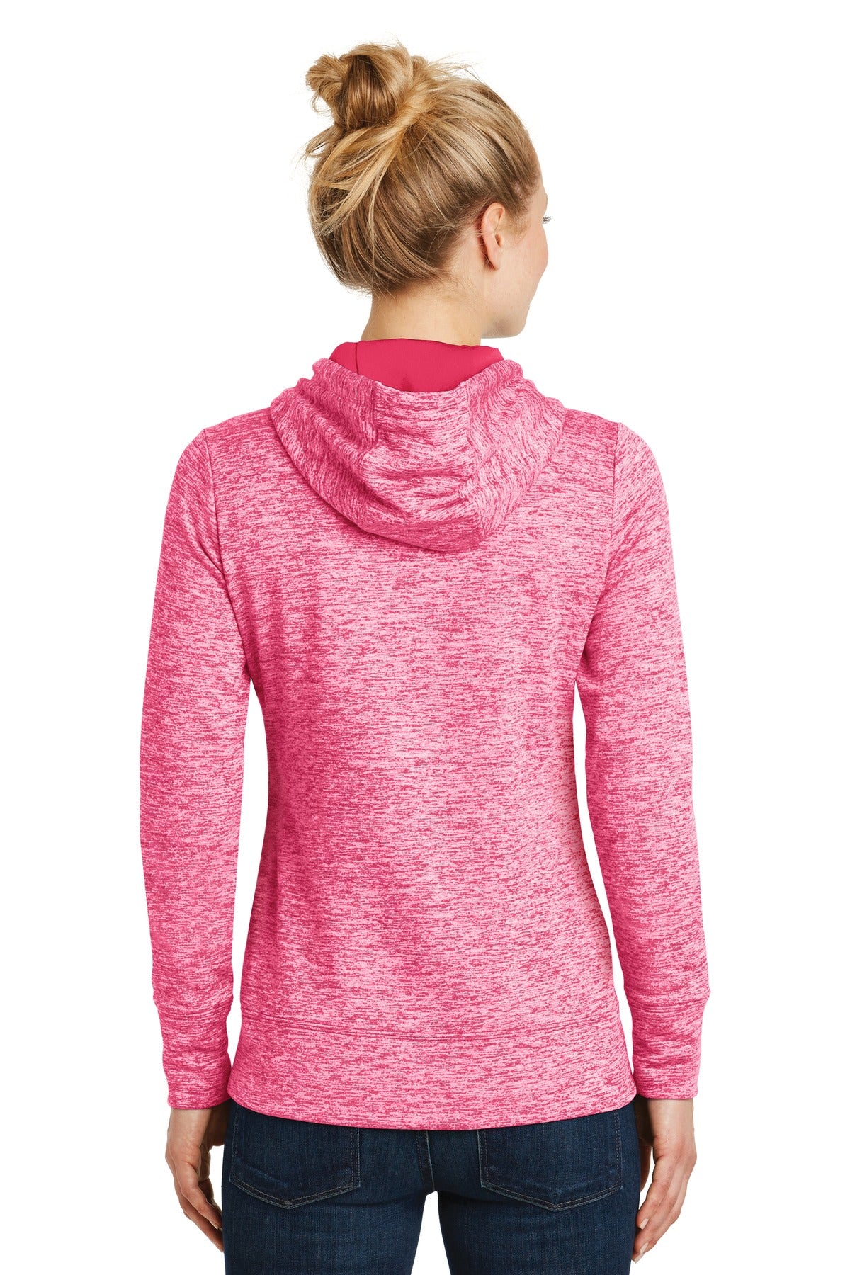 Sport-Tek Women's PosiCharge Electric Heather Fleece Hooded Pullover LST225